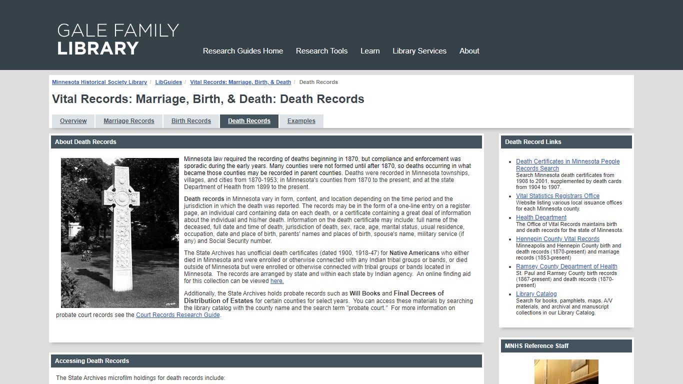 Death Records - Vital Records: Marriage, Birth, & Death ...